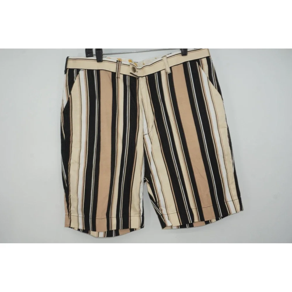 Loudmouth Golf Striped Chino Shorts Multicolor Vertical Stripe‎ Men's 38